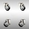 Service Caster 3 Inch 316SS Black Polyurethane Wheel Swivel Top Plate Caster Brakes SCC, 2PK SCC-SS31620S314-PPUB-BLK-2-TLB-2 - alternate 1